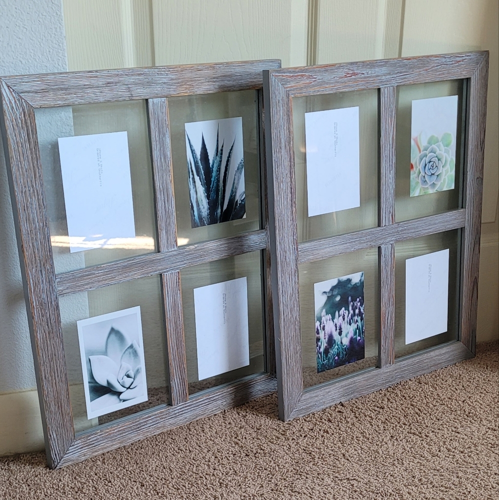 Elegant Gray Multi-Photo Frame Set